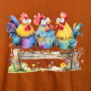 NWOT Handcrafted Chicken Shirt